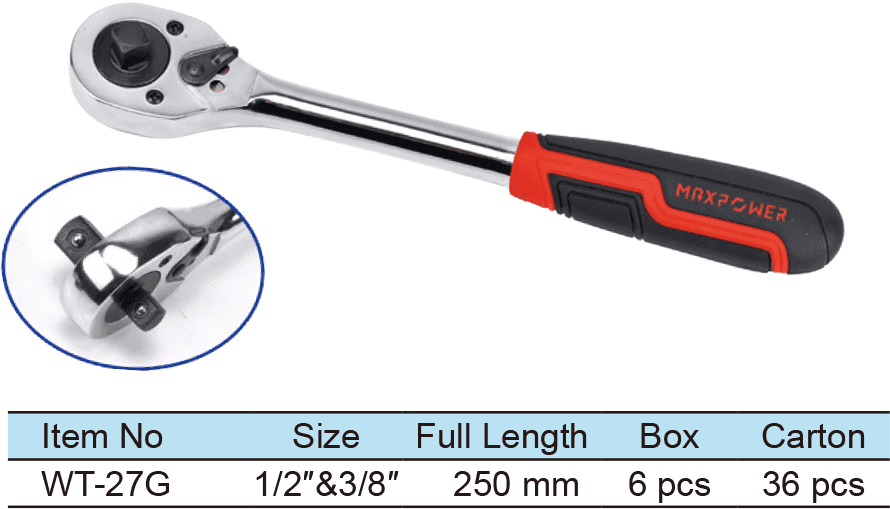 Double Drivers Ratchet Wrench, Round handle 45 Teeth(圖1)